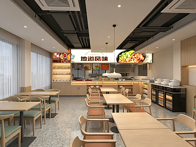 原木风其他餐饮空间 快餐店