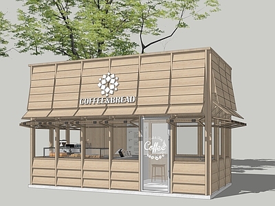 原木风咖啡厅 小型咖啡屋 网红面包店 移动售卖亭 原木风商铺 户外商业小屋