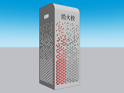 现代简约消防栓 消火栓美化罩 室外消火栓罩 景观消防小品 穿孔板消防罩 穿孔铝板造型
