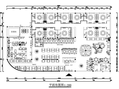 茶餐厅 餐厅设计平面图 餐饮空间平面图 茶餐厅设计平面图