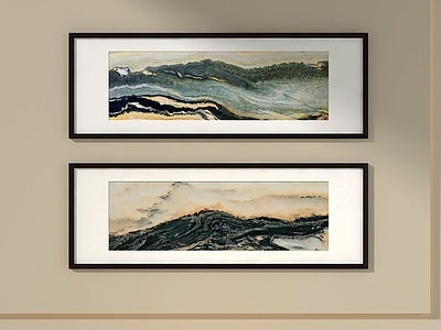 新中式山水画 办公室挂画 抽象挂画