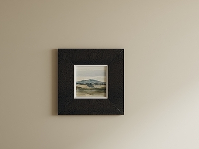 极简山水画 中古风风景装饰画 山水手绘挂画