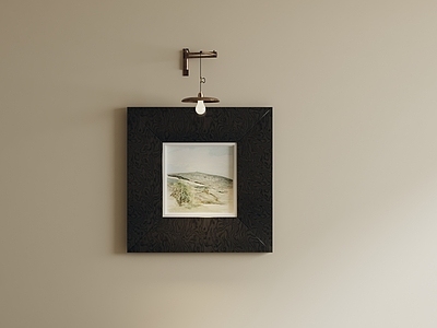 中古风挂画 茶室山水装饰画 手绘画