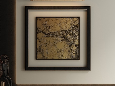 轻奢抽象挂画 中古肌理素描画 侘寂风线稿挂画