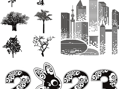 其他图库 花纹 纹理 贴图 线稿 孔