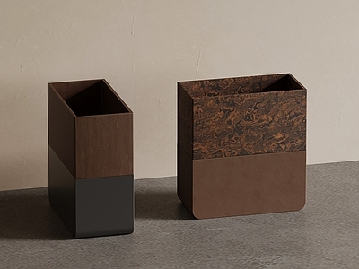 中古风生活用品 垃圾桶