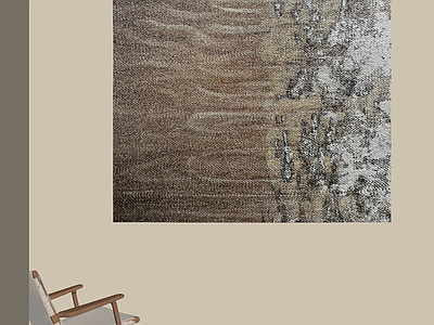 侘寂挂画 客厅复古肌理画 大地色斑驳油画