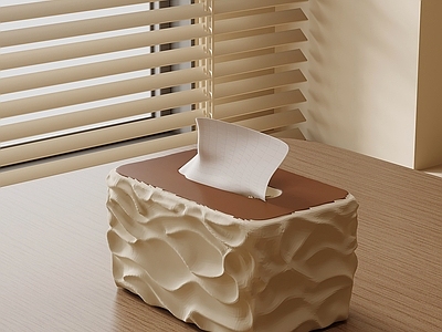 奶油风生活用品 纸巾盒