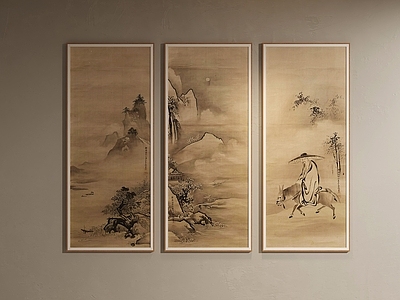 中式山水画 侘寂风 写意山水画