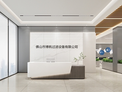 现代简约文化墙 logo墙 前台 接待前台 背景墙