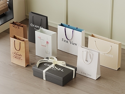 奶油风包 现代礼品袋组合 礼盒 包装袋 包装盒组合 手提袋
