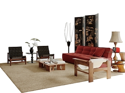 中古风沙发组合