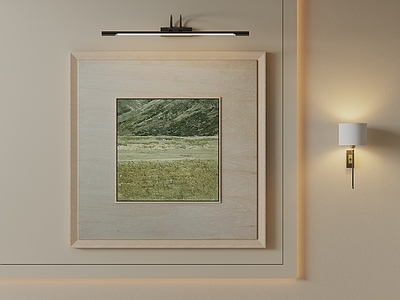 原木风画框 抽象画 方形挂画 肌理画