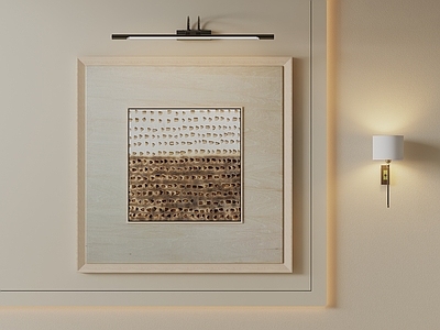 原木风抽象画 抽象画 方形挂画 肌理画