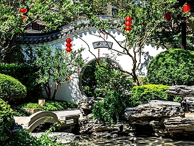 月洞门 中式月洞门景墙