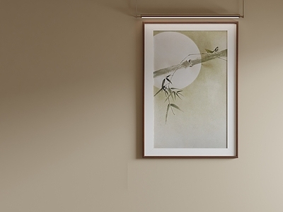 新中式儿童挂画 侘寂风竖幅挂画 禅意玄关装饰画