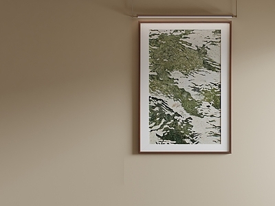 中古风抽象挂画 侘寂风肌理画 复古水波装饰画
