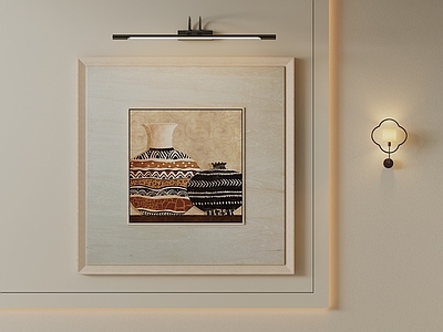 奶油风挂画 复古方形挂画 客厅装饰画