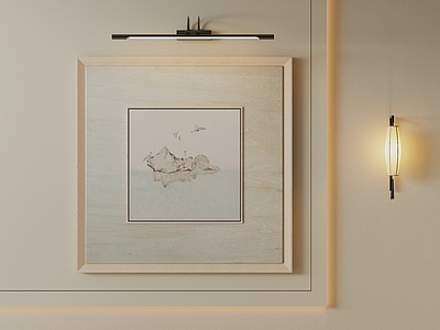 新中式宋式挂画 禅意装饰画 国画 原木风