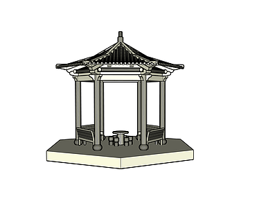 中式古建亭子 古代 亭子 古建筑