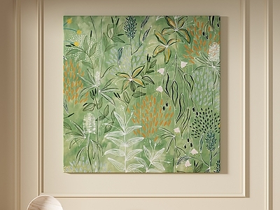 奶油风落地画 奶油风抽象挂画