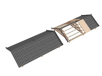 中式古建屋檐 屋檐 古建顶 坡屋顶 屋檐构件 古建顶结构