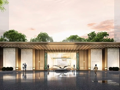 现代小区建筑