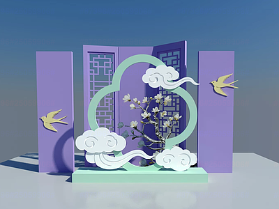 新中式春季美陈