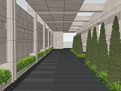 现代主义景观廊道 景观廊道
