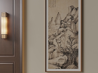 新中式山水画 国画 山水画