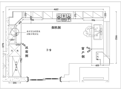 综合家具节点 美式橱柜 美式橱柜 橱柜 橱柜大样图