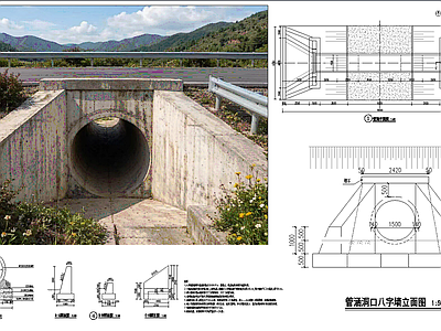 乡村改造 乡村道路 过路涵管排水沟