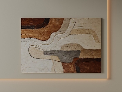 侘寂抽象挂画 抽象画 肌理画 油画