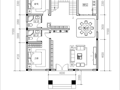 别墅建筑 新中式自建房 农村自建房 自建房户型图 户型图 自建房平面图