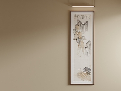 新中式山水画 竖向装饰画 国画 写意装饰画
