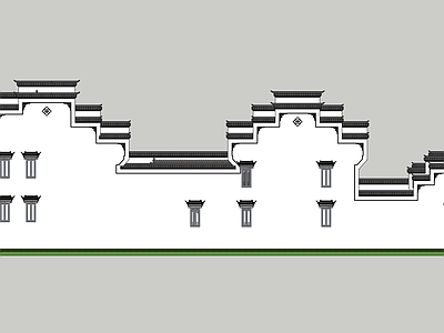 中式古建古建筑 古建四合院 晋派古建筑