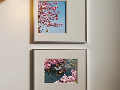 现代简约山水画