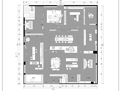 家具展厅 全屋定制家具展厅 建材家居展厅 家具展厅平面图 建材家具定制平面
