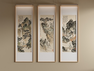 新中式山水画 国画组合