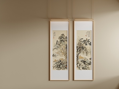 新中式山水画 茶室装饰画 国画