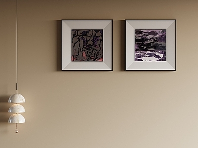 现代简约抽象挂画 中古方形肌理挂画 侘寂色快肌理画