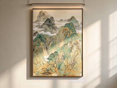 新中式山水画 山水国画