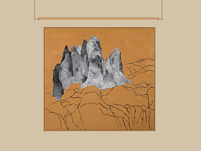 新中式山水画 玄关轻奢挂画