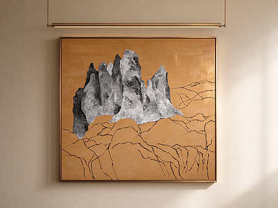新中式山水画 玄关轻奢挂画