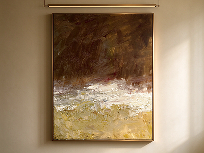 中古风抽象挂画 大地色抽象挂画 侘寂风厚涂装饰画