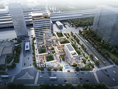 现代主义产业园办公楼 商业综合体 总部办公楼 苏州市张家港市 站前综合体