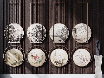新中式组合画 中式装饰挂画