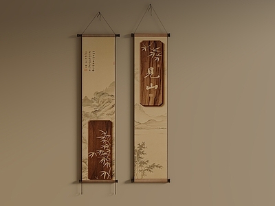 新中式挂画组合 新中式挂画组合