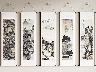 中式山水画 中式装饰挂画