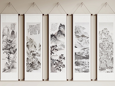 中式山水画 中式装饰挂画